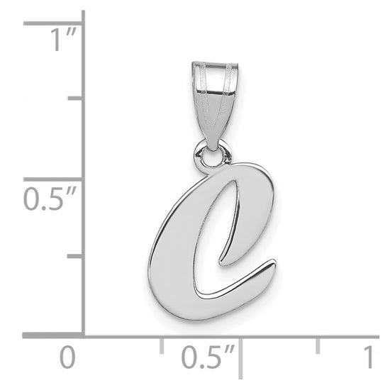 Polished Script Initial Pendants