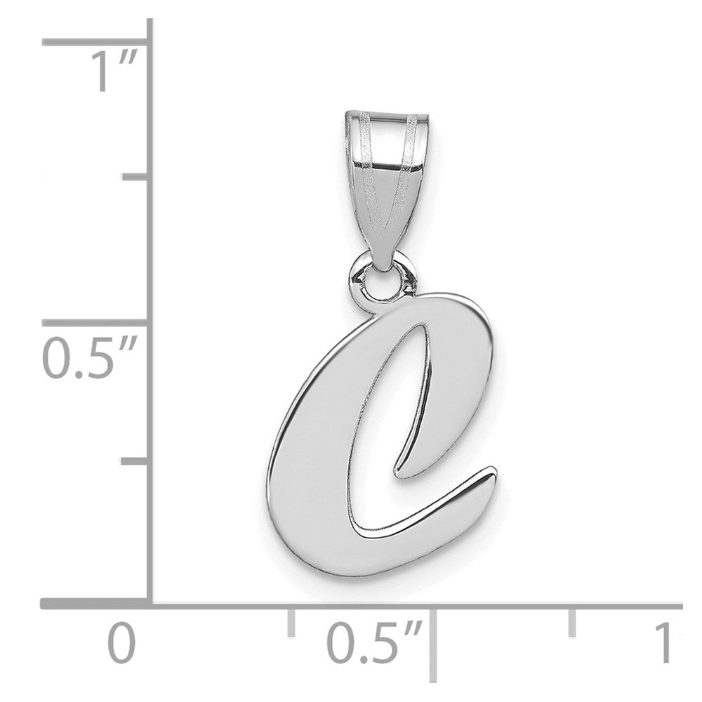 Polished Script Initial Pendants