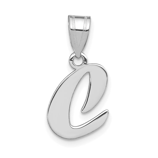Polished Script Initial Pendants