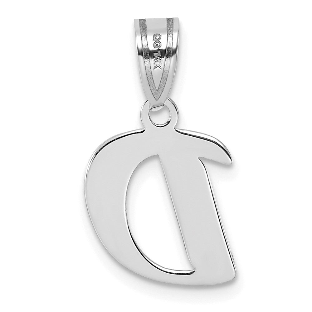Polished Script Initial Pendants