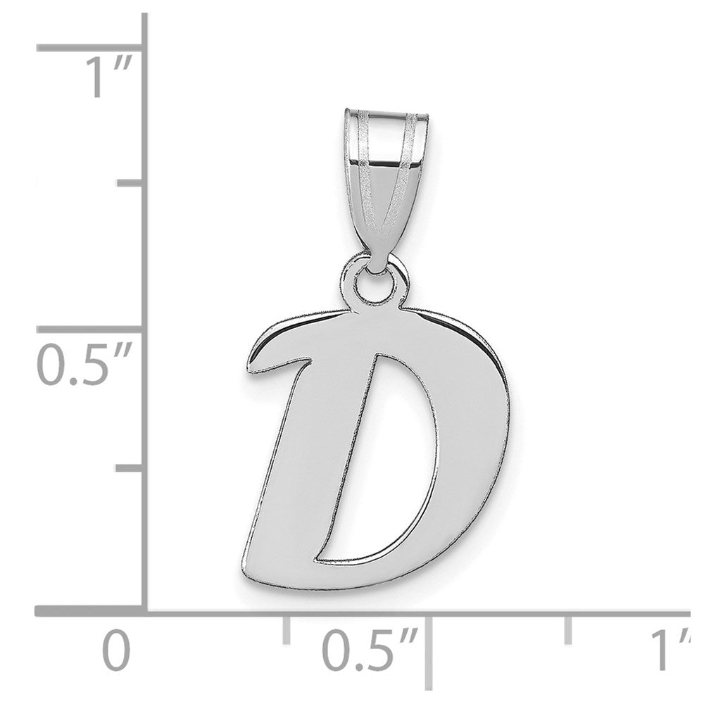 Polished Script Initial Pendants