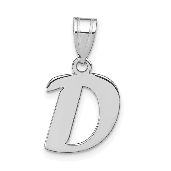 Polished Script Initial Pendants