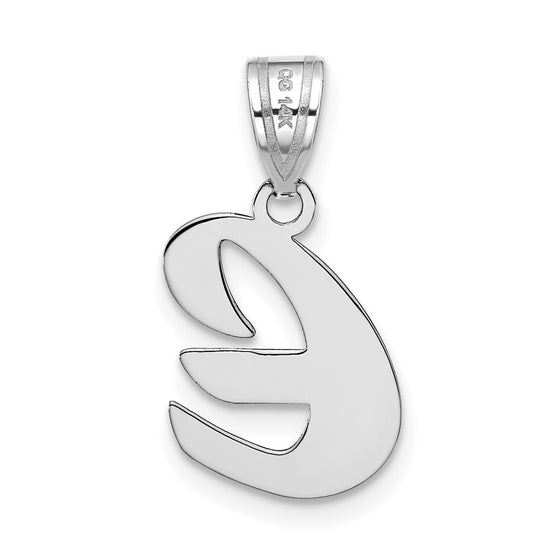 Polished Script Initial Pendants