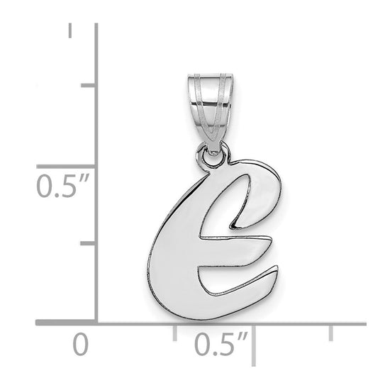 Polished Script Initial Pendants