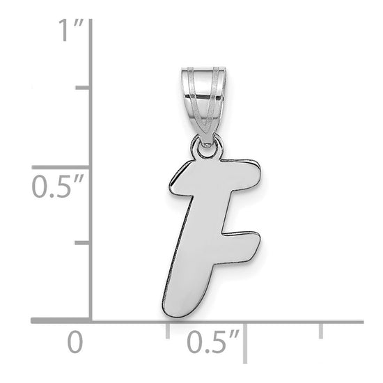 Polished Script Initial Pendants