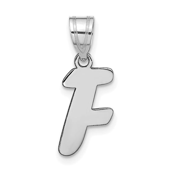 Polished Script Initial Pendants