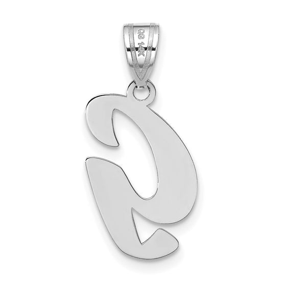 Polished Script Initial Pendants