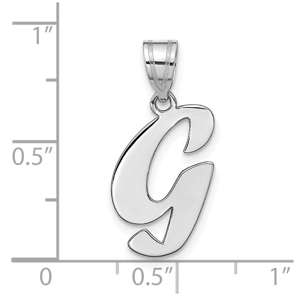Polished Script Initial Pendants