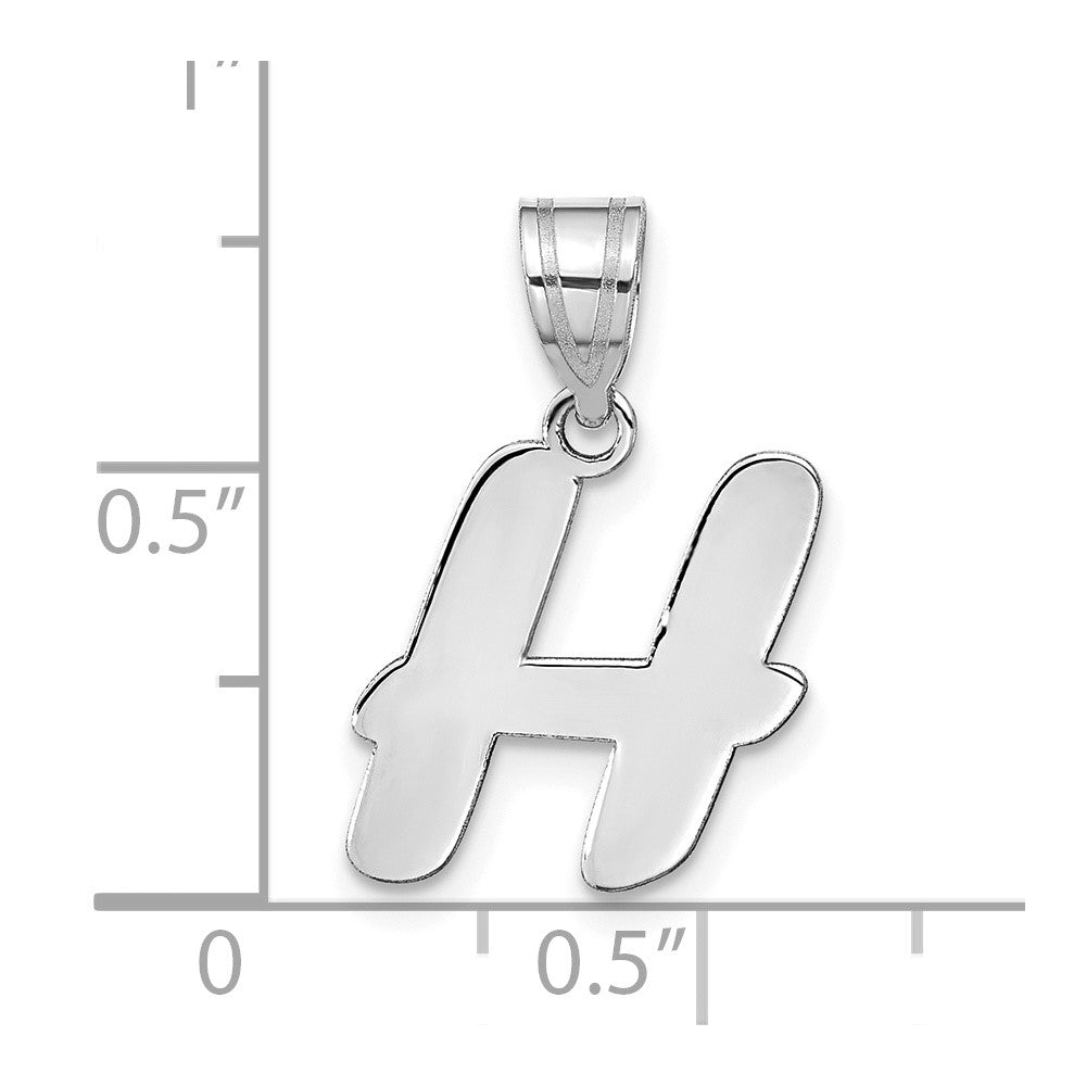 Polished Script Initial Pendants