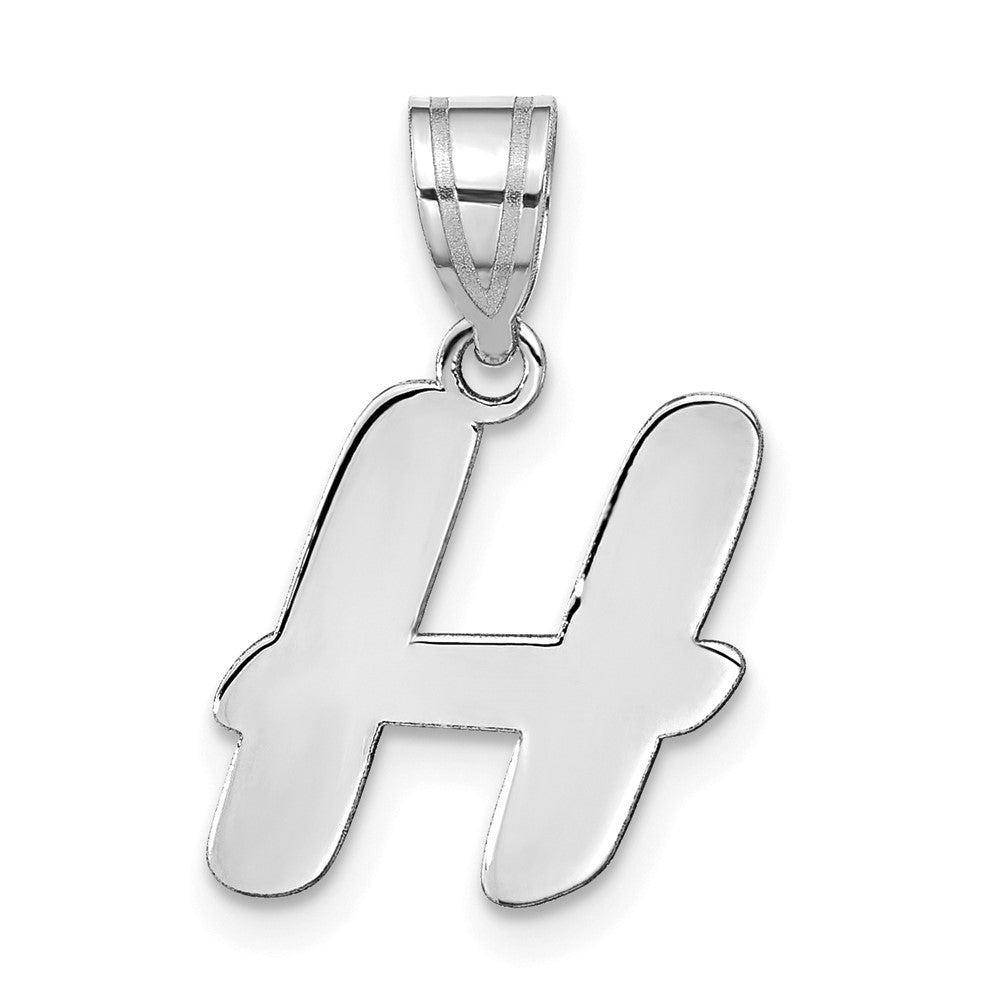 Polished Script Initial Pendants