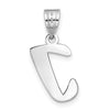 Polished Script Initial Pendants