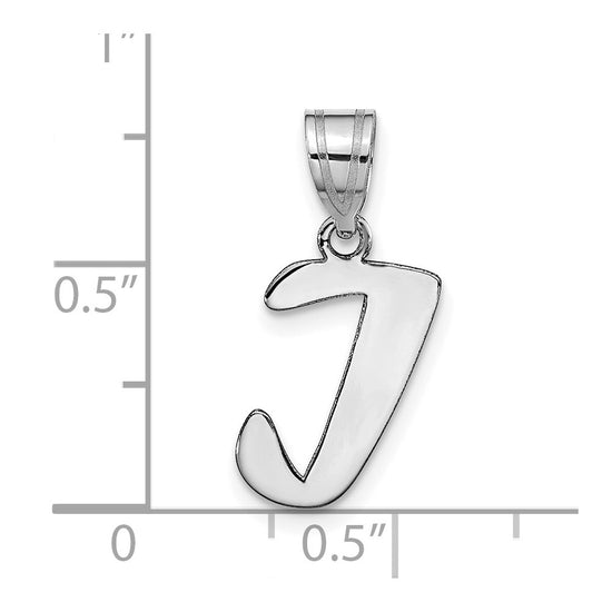 Polished Script Initial Pendants
