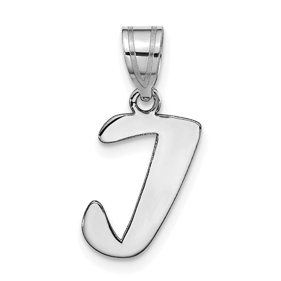 Polished Script Initial Pendants