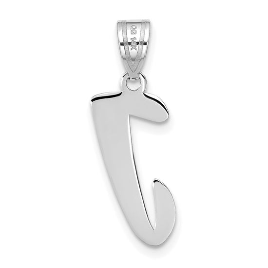 Polished Script Initial Pendants