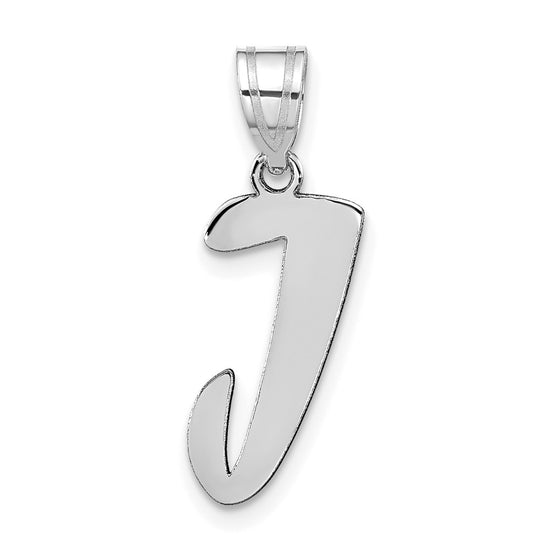Polished Script Initial Pendants