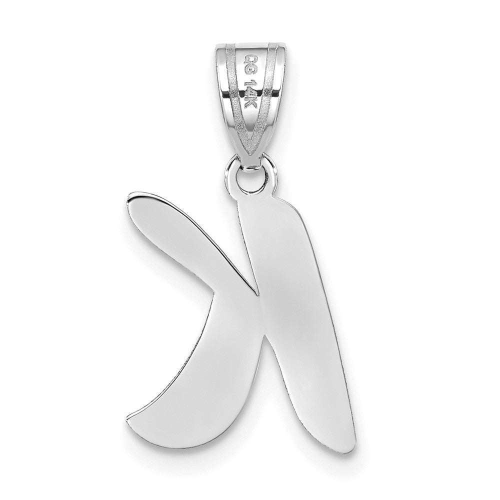 Polished Script Initial Pendants