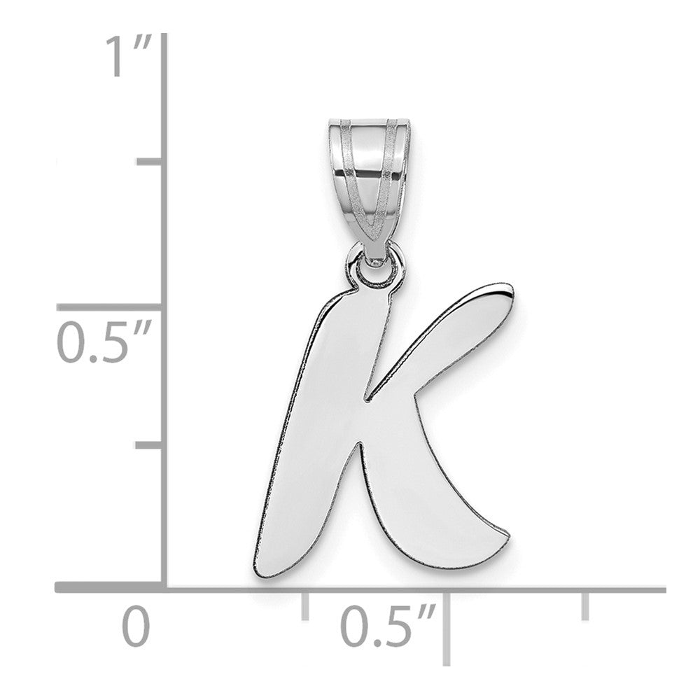 Polished Script Initial Pendants