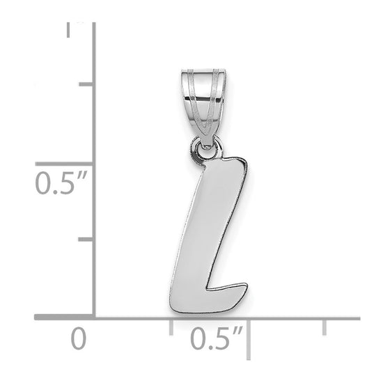 Polished Script Initial Pendants