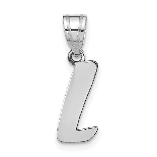 Polished Script Initial Pendants
