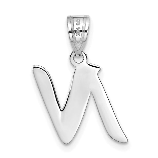 Polished Script Initial Pendants