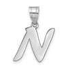 Polished Script Initial Pendants
