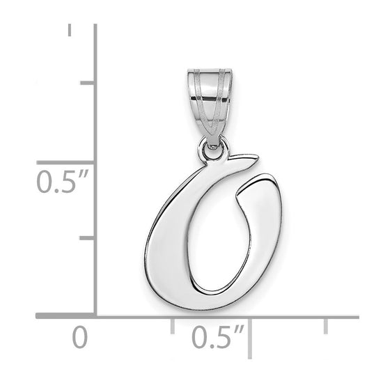 Polished Script Initial Pendants