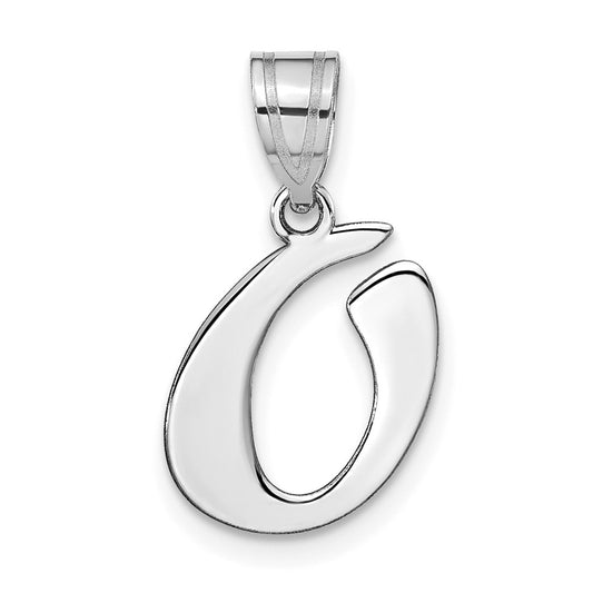 Polished Script Initial Pendants