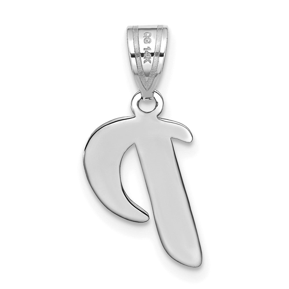 Polished Script Initial Pendants
