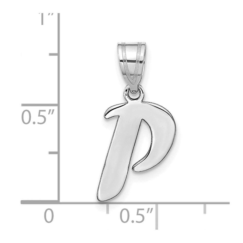 Polished Script Initial Pendants