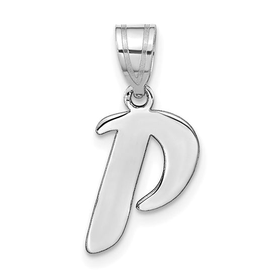 Polished Script Initial Pendants