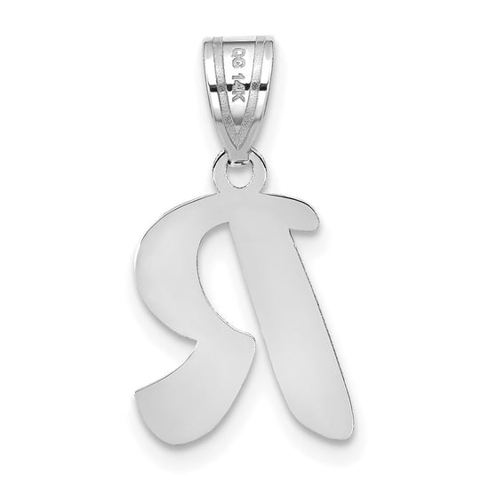 Polished Script Initial Pendants