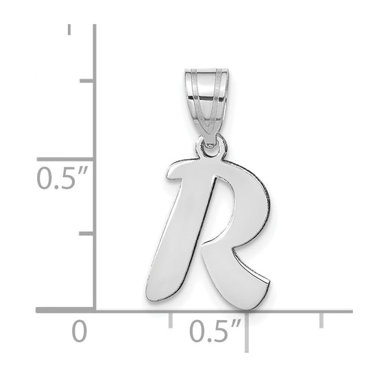 Polished Script Initial Pendants