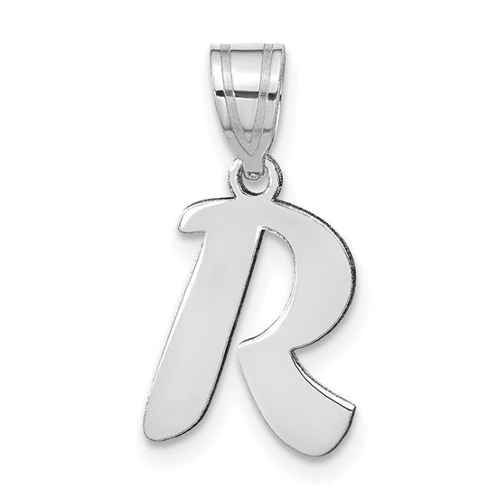 Polished Script Initial Pendants