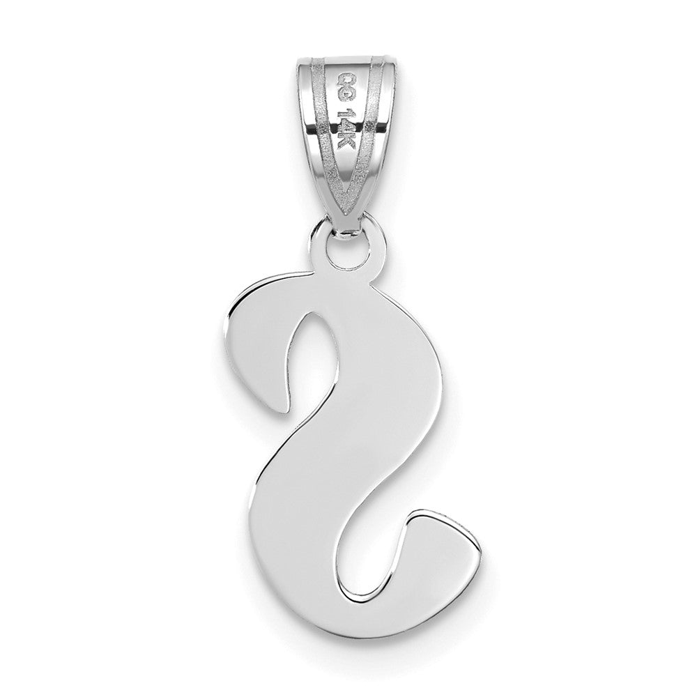 Polished Script Initial Pendants