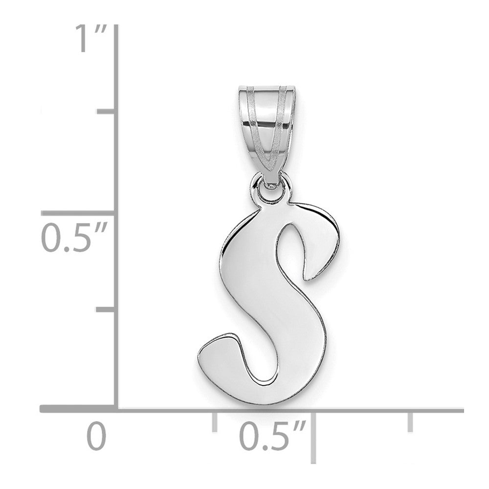 Polished Script Initial Pendants