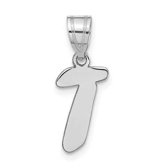 Polished Script Initial Pendants
