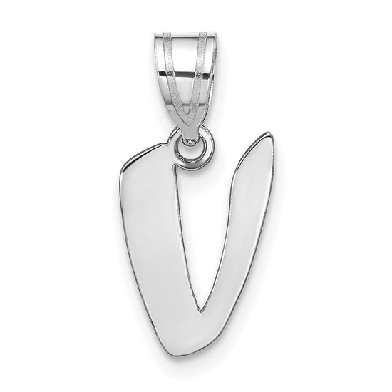 Polished Script Initial Pendants