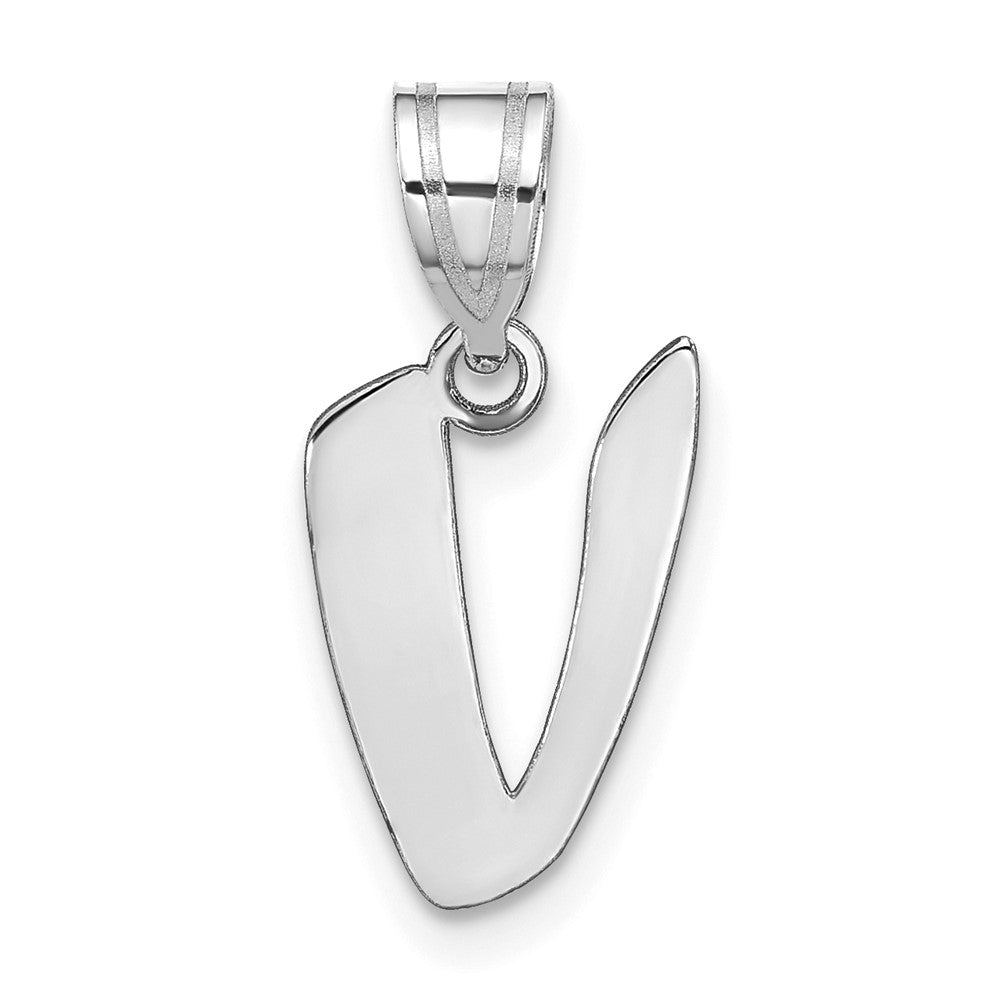 Polished Script Initial Pendants