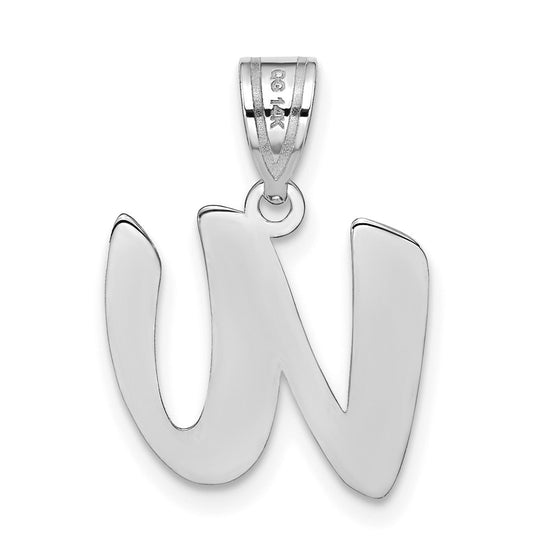 Polished Script Initial Pendants
