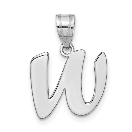 Polished Script Initial Pendants
