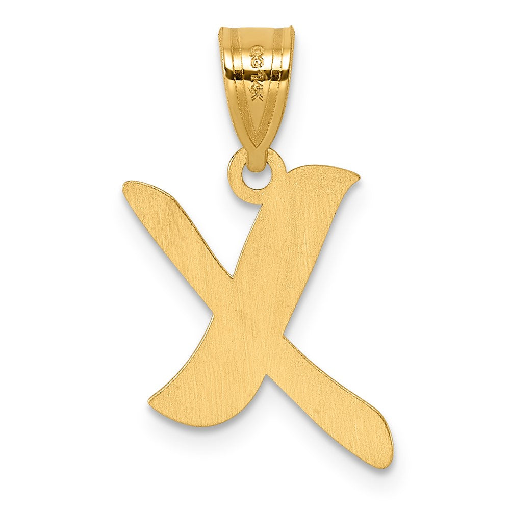 Polished Script Initial Pendants