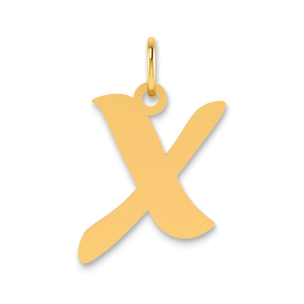 Polished Script Initial Pendants