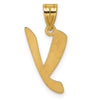 Polished Script Initial Pendants