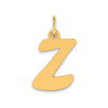 Polished Script Initial Pendants