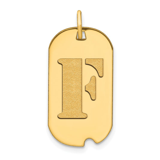Initial Dog Tag Pendants