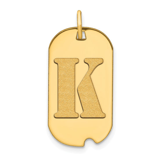 Initial Dog Tag Pendants