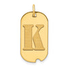 Initial Dog Tag Pendants