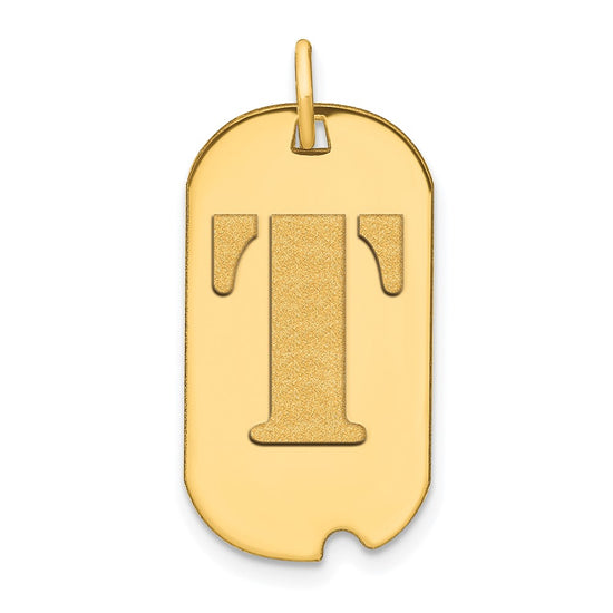 Initial Dog Tag Pendants
