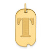 Initial Dog Tag Pendants
