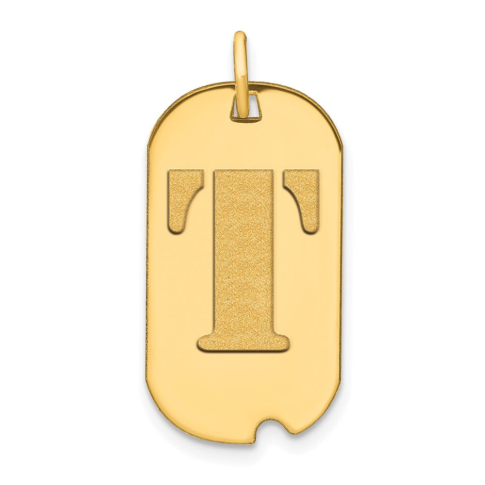 Initial Dog Tag Pendants